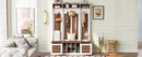 5 In 1 Entryway Bench With Coat Rack, 7 Sturdy Hooks, 2 Spacious Drawers And Adjustable Shelves