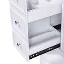 36" Bathroom Vanity With 1 Cabinet And 3 Drawers 1, Storage Solution - White