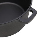 Pre-Seasoned 3 In 1 Cast Dutch Oven With Skillet Lid, 5 Quart - Black