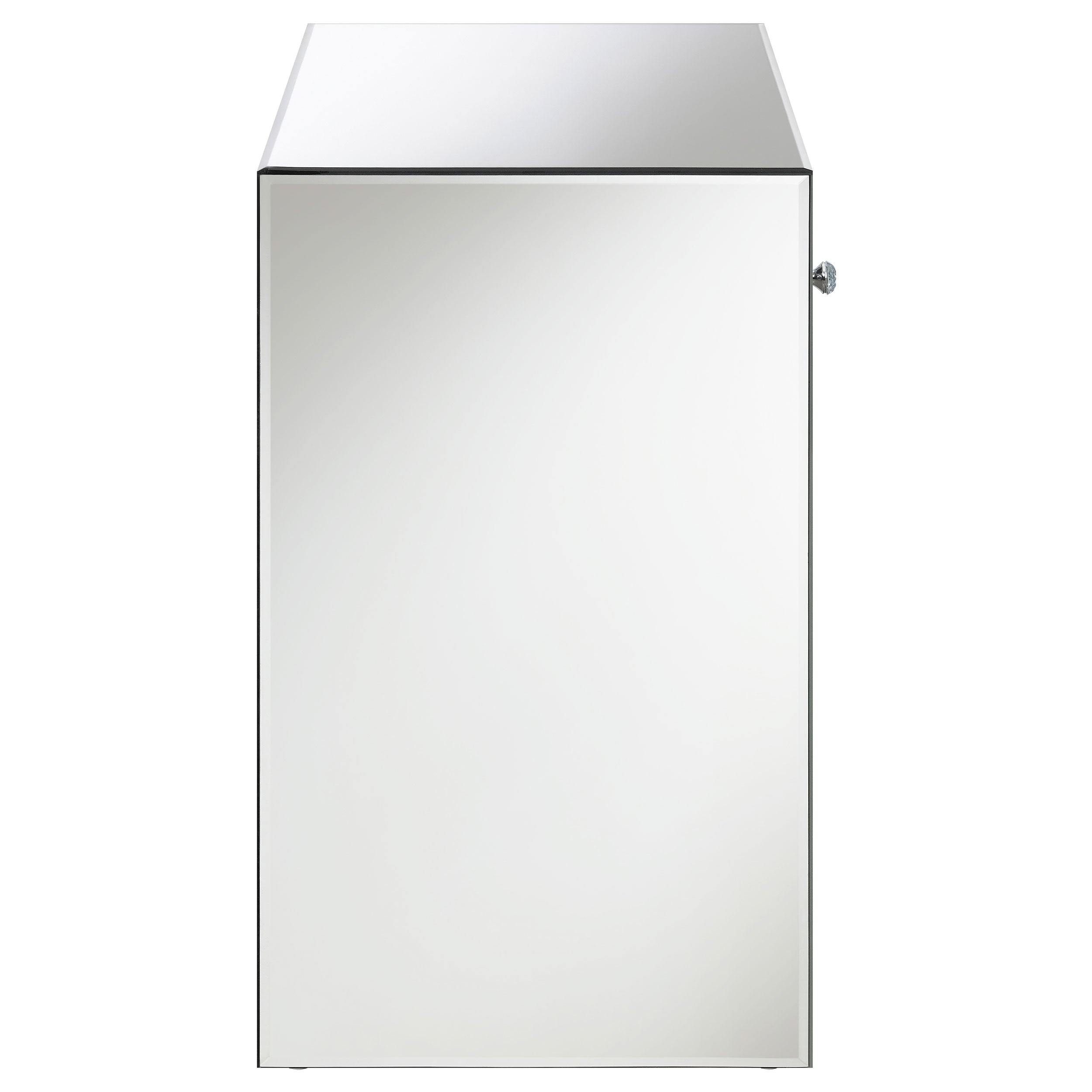 Coquette 1-drawer Mirrored Accent Side Table Silver — view 6