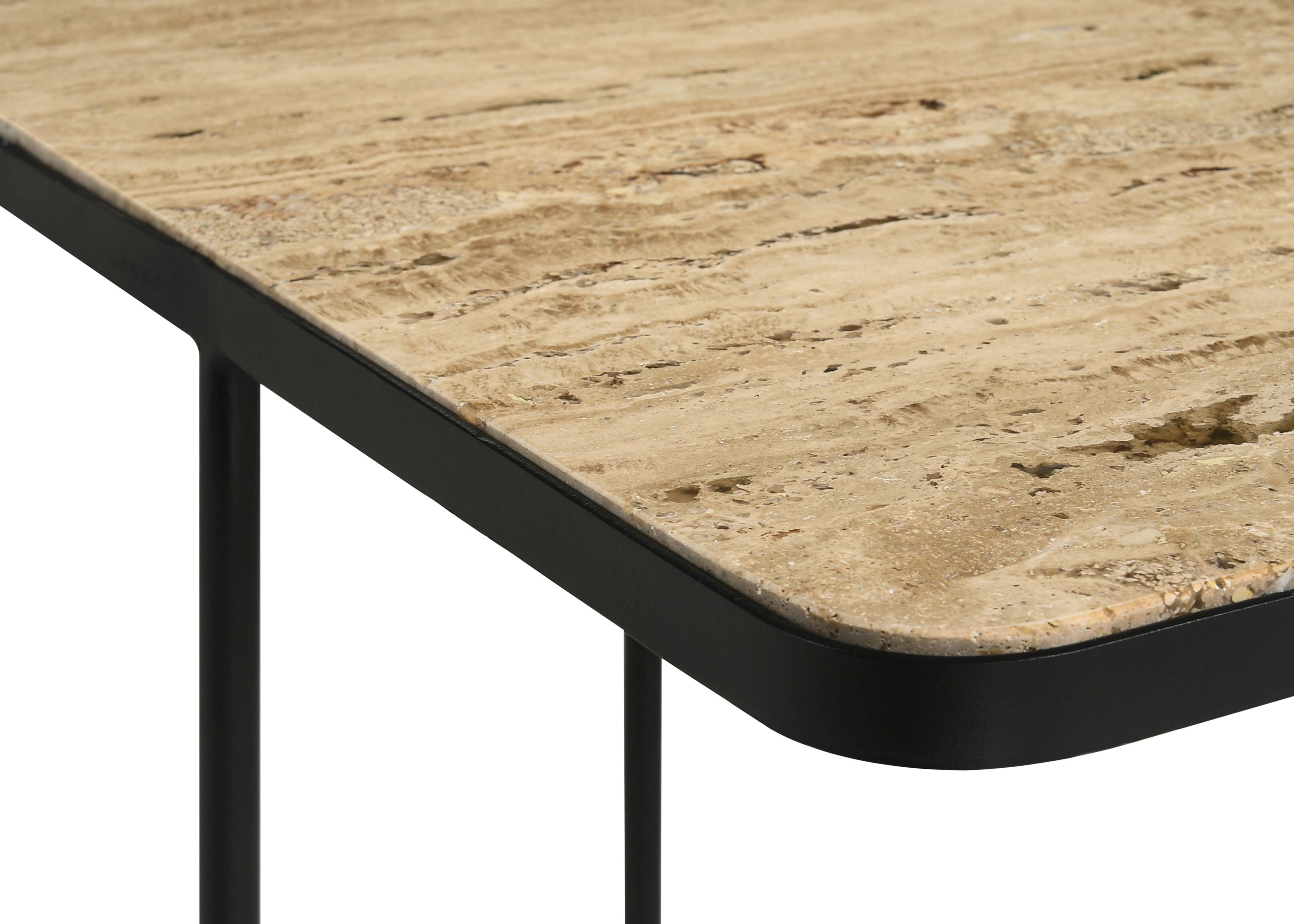 Elyna Square Stone Top Accent Side Table Beige — view 6