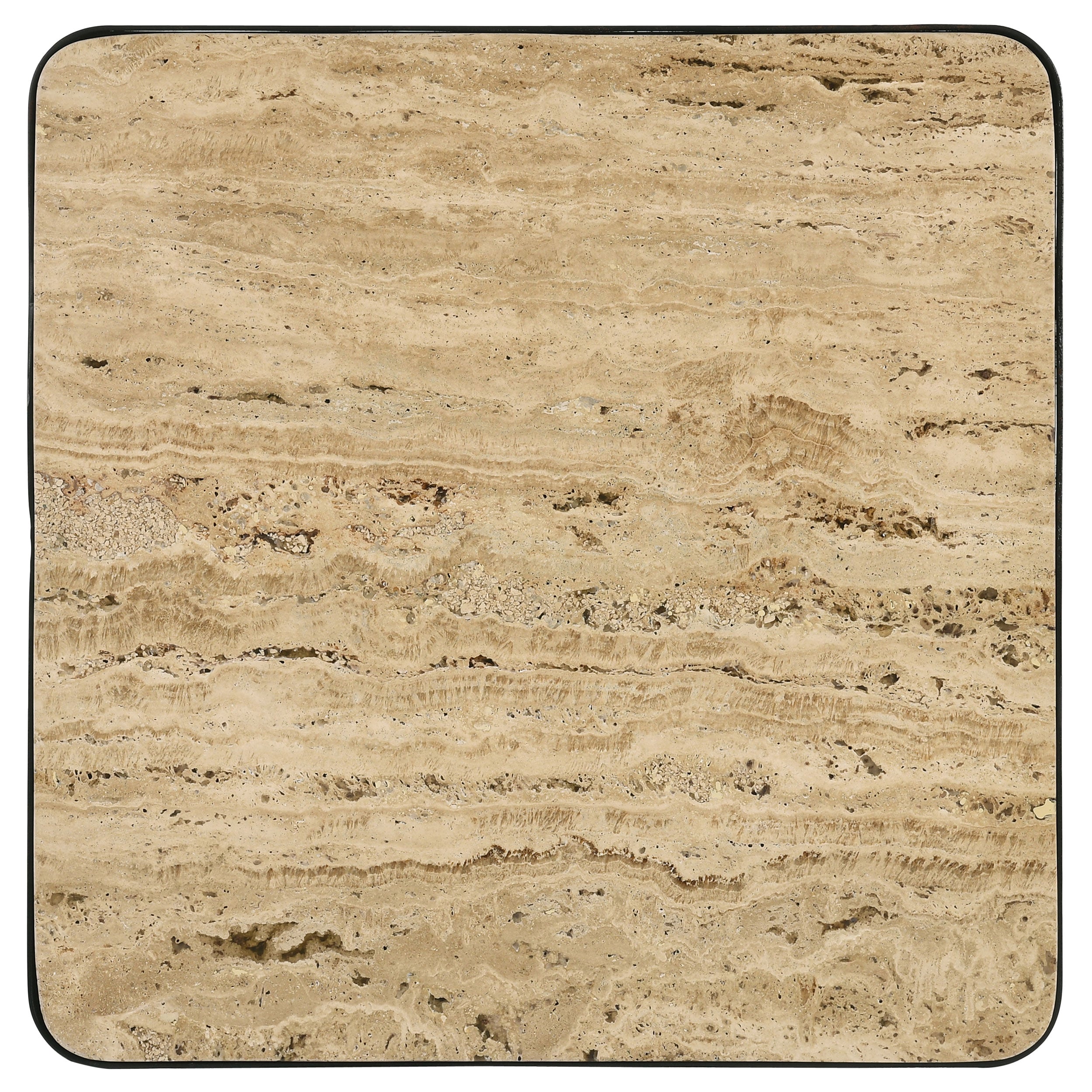 Elyna Square Stone Top Accent Side Table Beige — view 7
