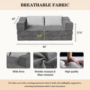 3 Seat Folding Floor Couch & King Size Bed Mattress