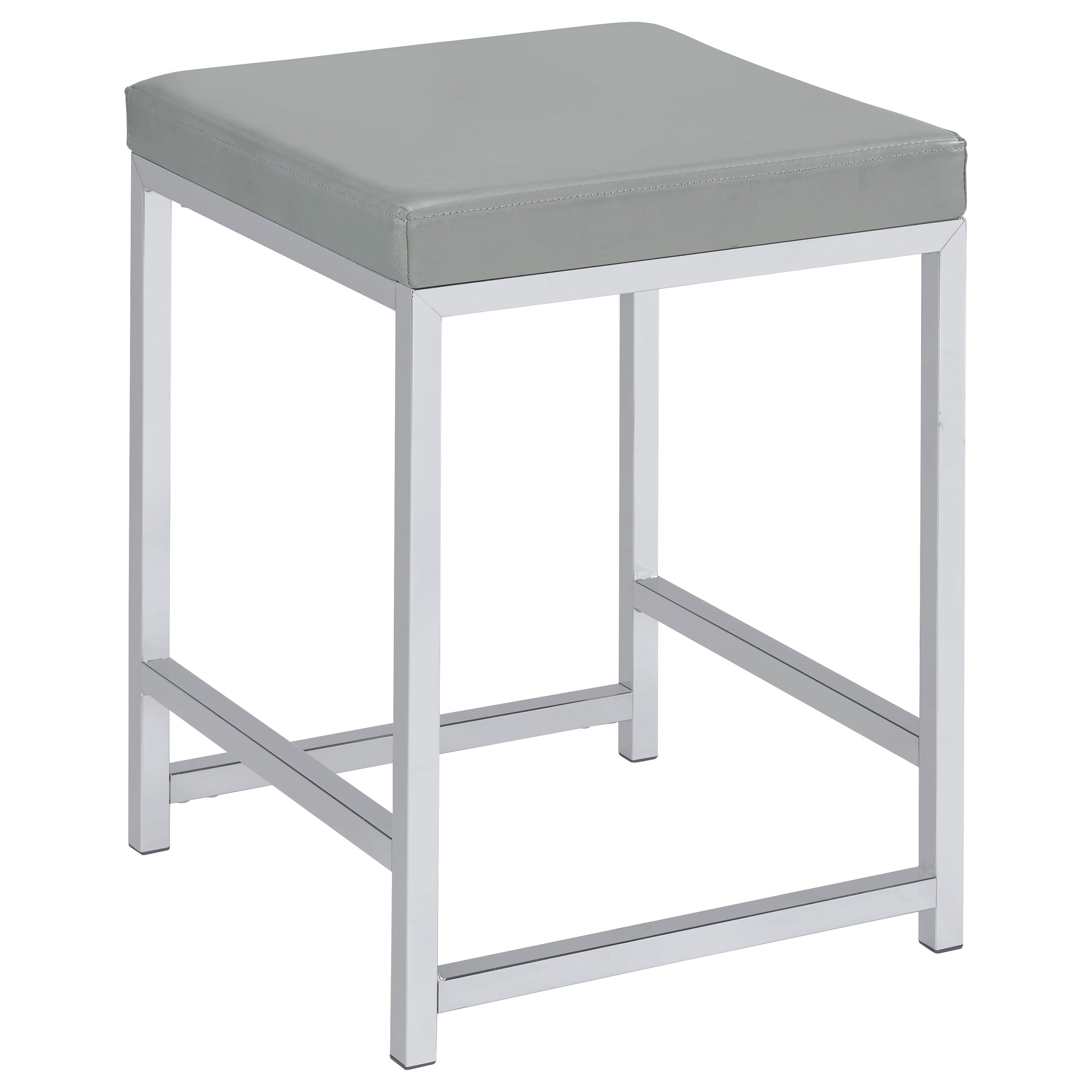 Umbridge Upholstered Square Padded Cushion Vanity Stool — view 1