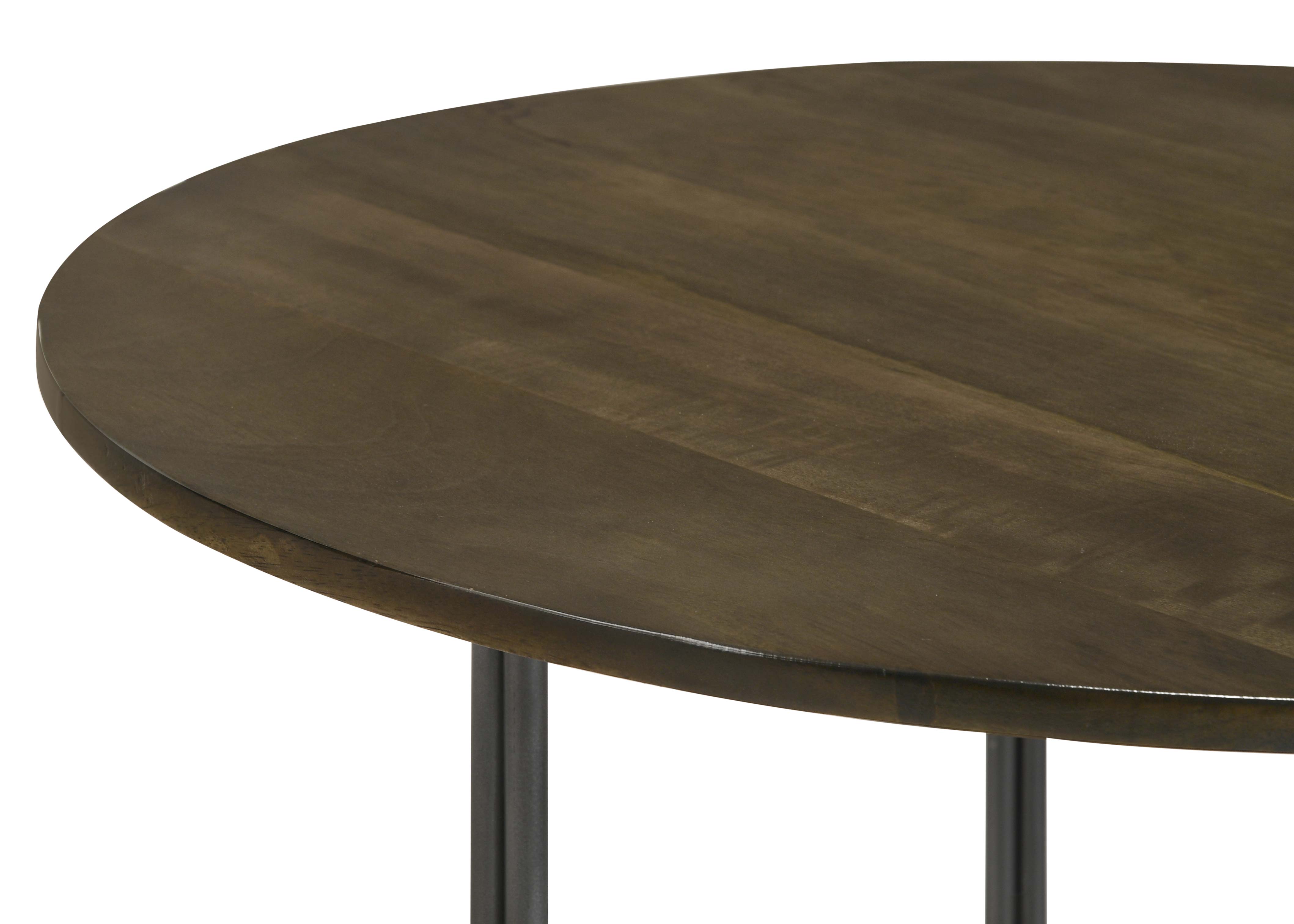 Yaritza Round Mango Wood Coffee Table Natural and Gunmetal — view 5
