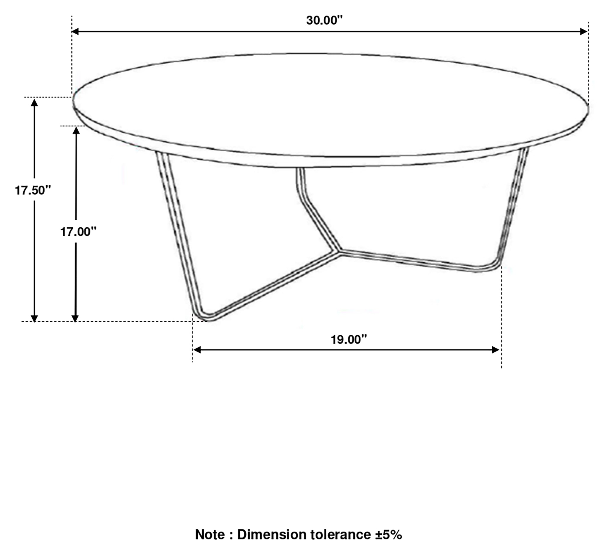 Yaritza Round Mango Wood Coffee Table Natural and Gunmetal — view 7