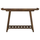 Ornelas - Console Table With Slatted Shelf - Mango Brown