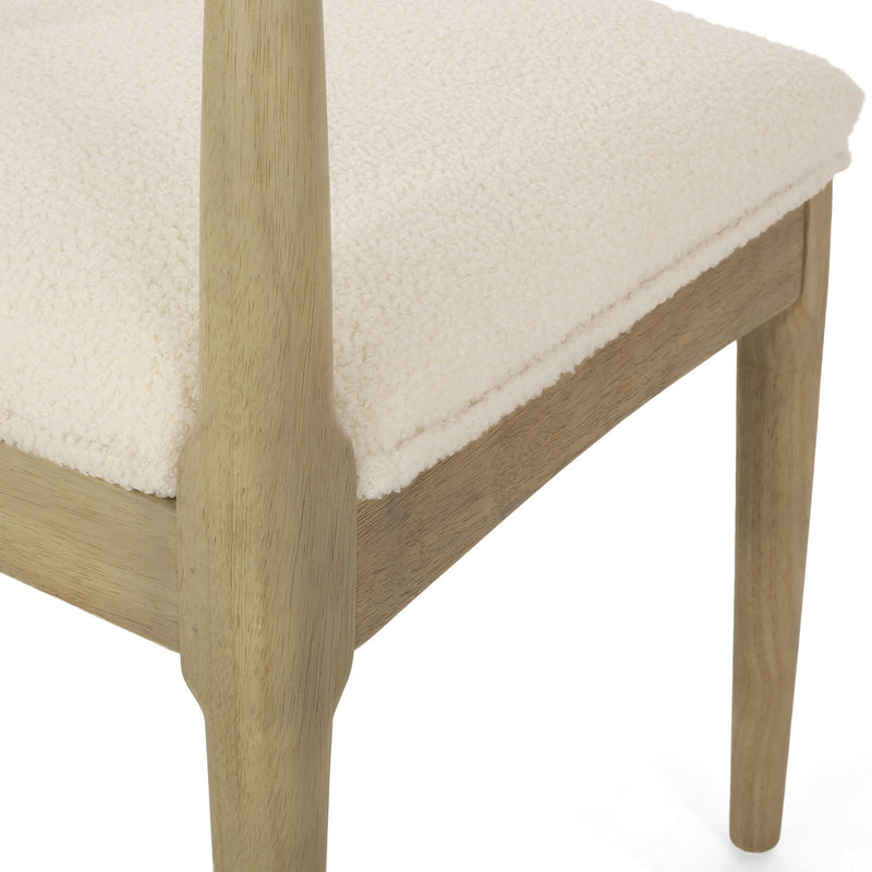 Mid Century Modern Dining Chair Set With Upholstered Seating