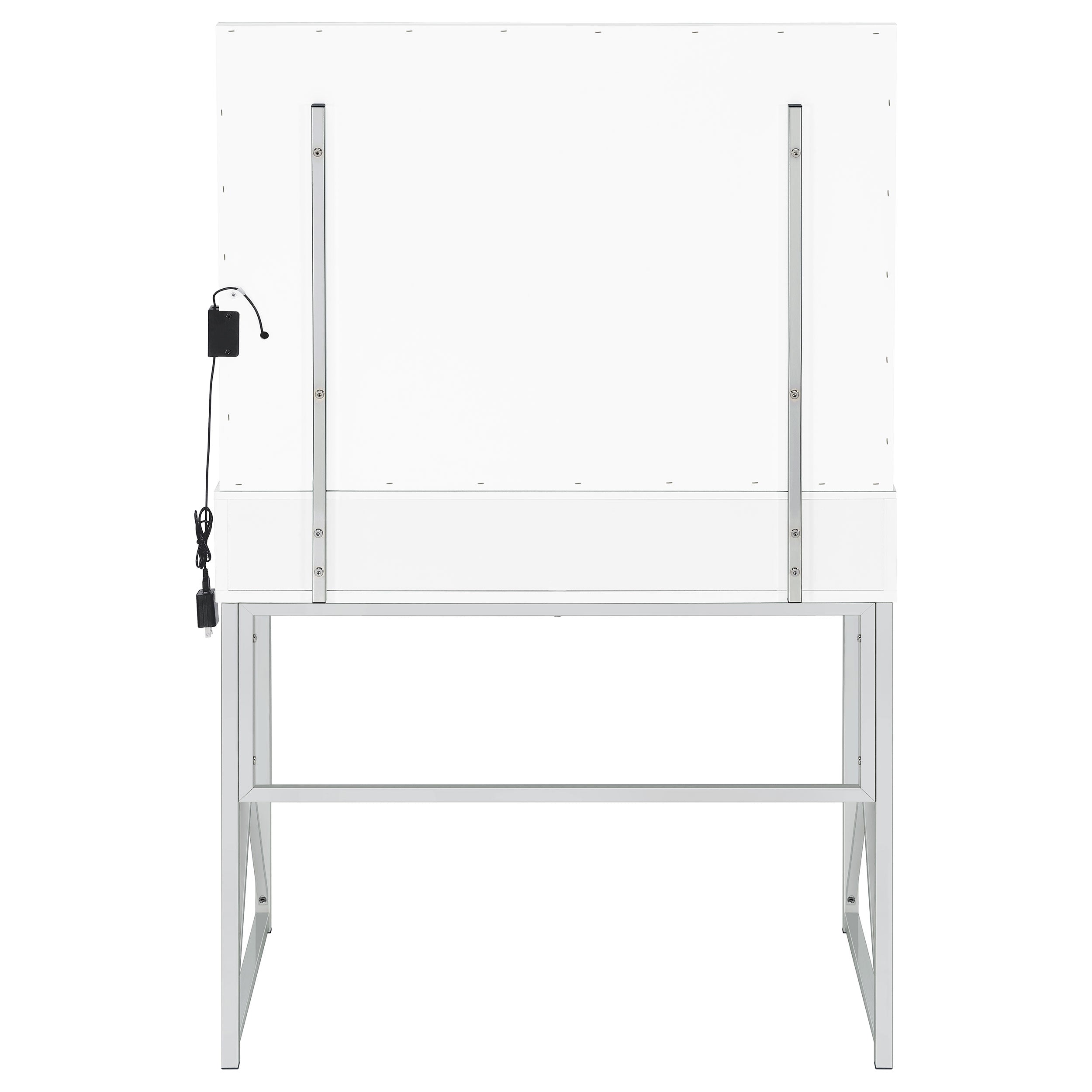 Eliza Vanity Set with Lighting & Stool White and Chrome — view 8