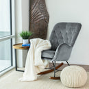 Hannah - Mid-Century Modern Rocking Chair - Gray