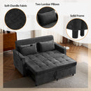Loveseat Sofa Bed Sleeper With Reversible Backrest, Side Pockets, USB Ports, Phone Holder
