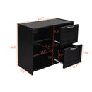 Low Twin Size Loft Bed with Cabinets, Shelves and Slide - Espresso(OLD SKU :LP000503AAP)