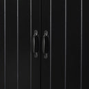 Modern Bathroom Storage Cabinet With Two Laundry Baskets, One Drawer, Adjustable Shelf