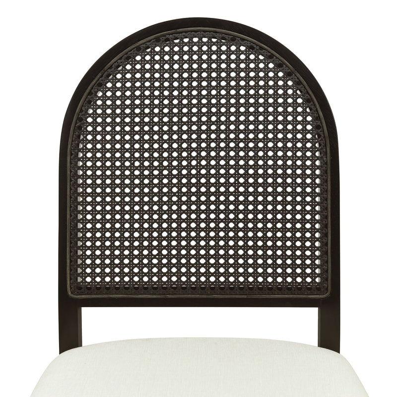 Modern Double Pedestal 6 Piece Dining Table Set, 4 Upholstered Rattan Back Dining Chairs And Bench