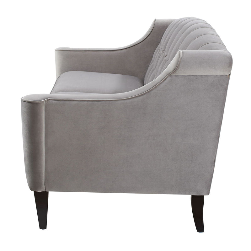 Ken - Upholstered Button Tufted Sofa - Opal Gray