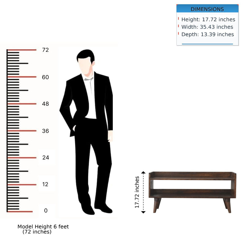 Nordic Storage Bench - Walnut