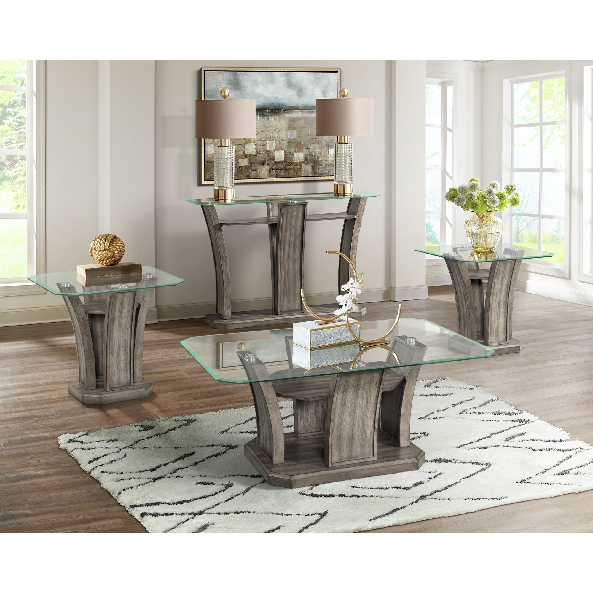 Dapper - Rectangular Coffee Table - Gray