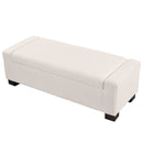 Textured Boucle Ottoman Bench With Hinged Lid For Seating And Storage - Beige