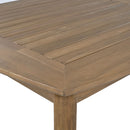 Acacia Wood Dining Table 8 Person Outdoor Table, Farmhouse Furniture For Patio, Garden, Backyard - Light Brown