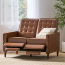 Manville - Contemporary Tufted Loveseat Pushback Recliner