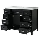 Bathroom Vanity With Sink, 2 Doors 8 Drawers, Soft Close System, Classic Design