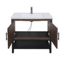 Modern Freestanding Bathroom Vanity With Ceramic Sink, Hot And Cold Faucet, Storage Cabinet & Open Shelf