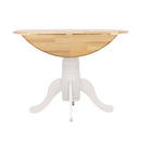 Allison - Round Drop Leaf Extension Dining Table - White - Atlantic Fine Furniture Inc