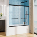 Aluminum Frame Double Double Soft Close Shower Door, Tempered Glass And Dual Stainless Steel Handles