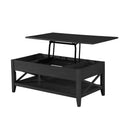 Decatur - Farmhouse Lift Top Coffee Table With Storage - Black / Ash