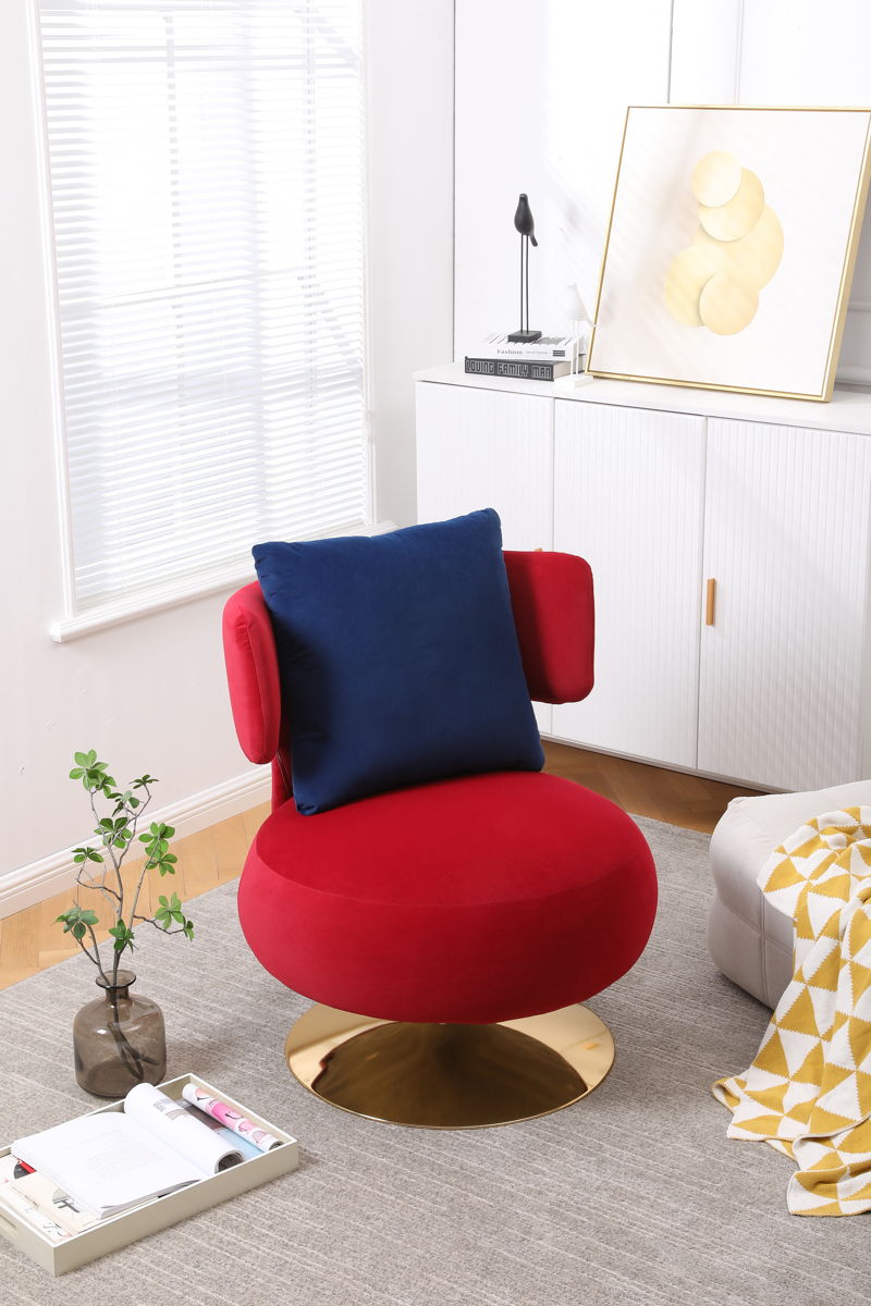 Swivel Accent Chair Armchair, Round Barrel Chair For Living Room Bedroom