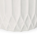 Planter With Subtle Pleated Design - Antique White