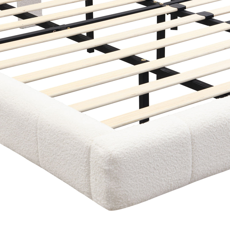 Floating Bed With Light, Soft Touch Surface