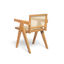 Chandigarh Arm Dining Chair With Natural Cane Design (Set of 2)
