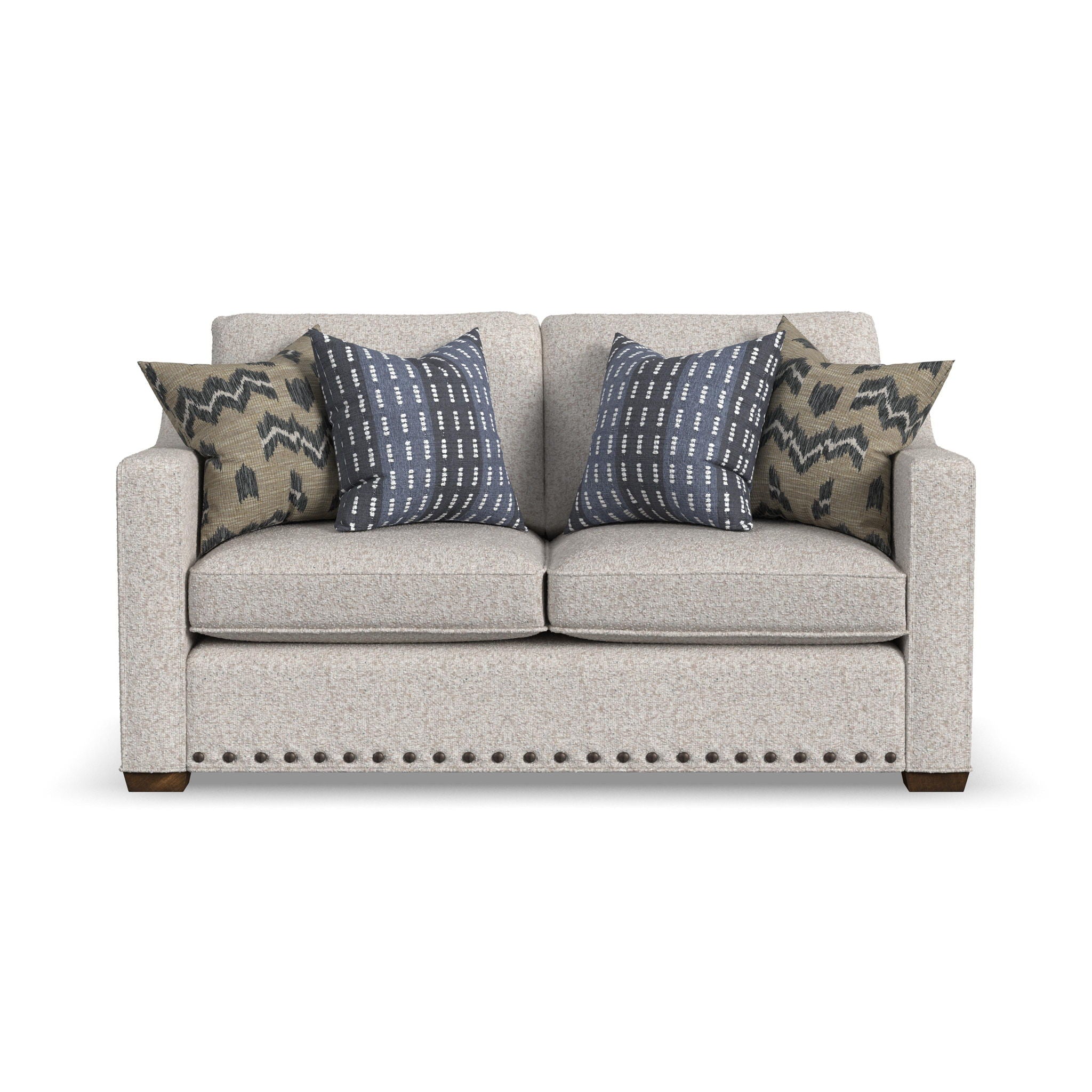 Milo - Fabric Loveseat With Nailhead Trim