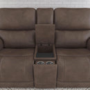 Carter - Power Reclining Loveseat With Console & Power Headrests & Lumbar - Cappuccino