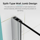 Frameless Folding Shower Doors For Bathtub With Pivot Tub Glass Door, 1 / 4" Tempered Glass