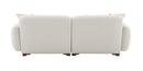 Darius - Boucle Sofa With 2 Toss Pillows - Beige
