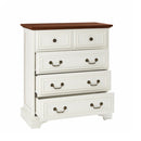 Modern 5 Drawer Dresser For Bedroom, Ample Storage Wide Chest Of Drawers
