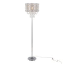 Droplet - Contemporary Floor Lamp - Polished Chrome / Clear