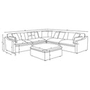Hobson - Upholstered Modular Sectional Sofa With Ottoman