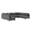 Modular Sectional Reversible U Shaped Couch Set, Free Combination Minimalist Style Oversized 8 Seat Convertible Sofa