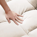 Modern Velvet Convertible Loveseat Futon Sofa With Pullout Bed, Reclining Backrest