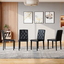 Dining Chairs With Ergonomic Buckle Backrest For Family Dining Rooms