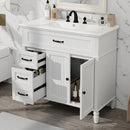 Bathroom Vanity With Sink, Freestanding Cabinet & Drawers