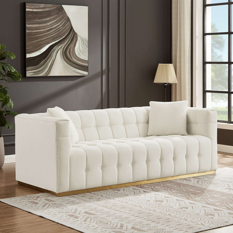 Eleanor - Sofa Boucle - Beige / Gold / Ivory / Ivory White