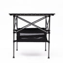 Folding Outdoor Table With Carrying Bag, Lightweight Aluminum Roll-Up Square Table For Indoor, Outdoor Camping, Picnics, Beach, Backyard, Bbq, Party, Patio - Black