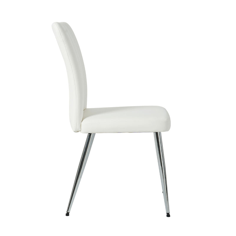 Modern Dining Chair With Electroplated Metal Legs (Set of 4)