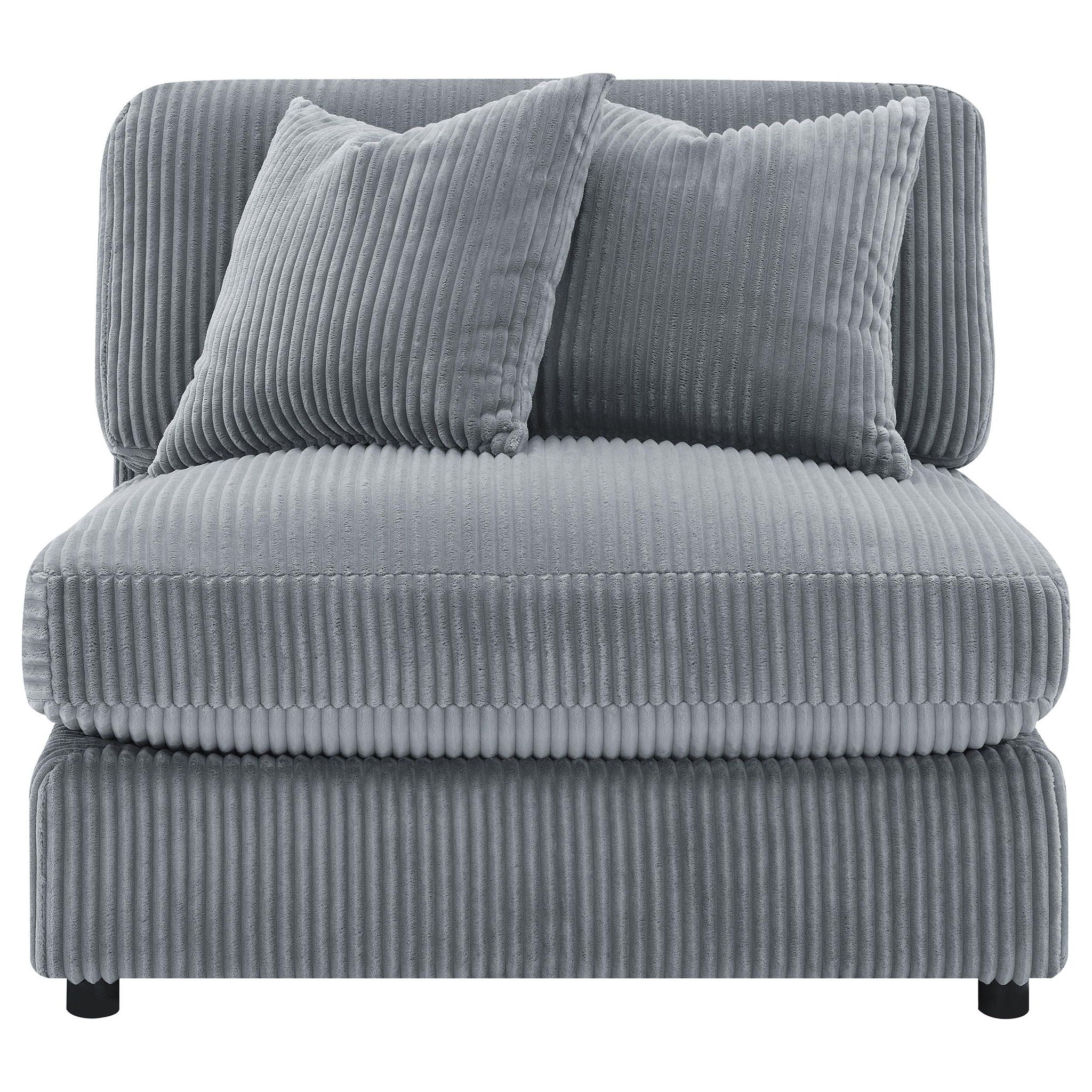 Blaine Upholstered Armless Chair Fog - Atlantic Fine Furniture Melbourne FL