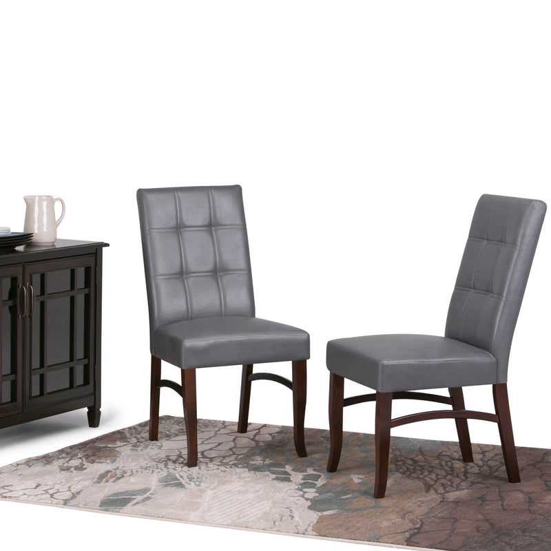 Ezra - Deluxe Dining Chair (Set of 2) - Stone Gray