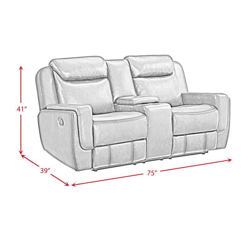 Panther - Motion Loveseat With Console - Neono Brown